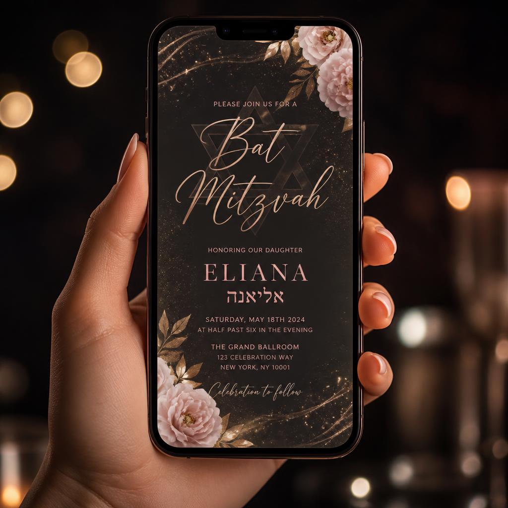 Invitation animée — Bat Mitzva — Eliana